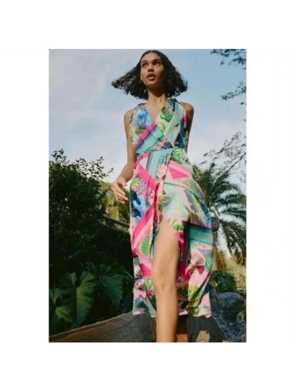 Zara tropical print dress
